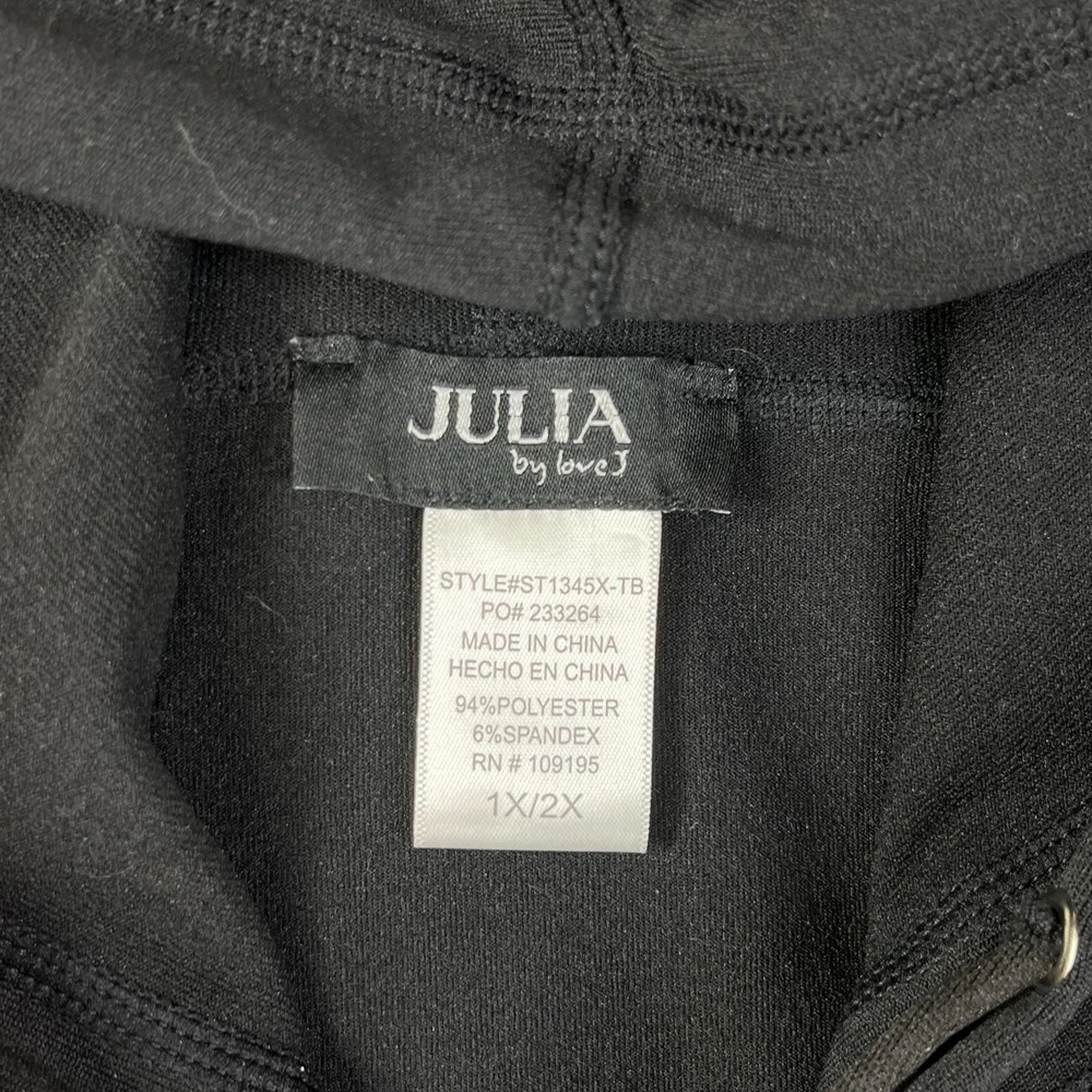 Julia By Love J Hoodie Womens 1X/2X Black Full Zip Training Yoga Athleisure - Picture 9 of 13